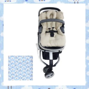 Capa para carrinho 100% algodão (modelo nuvem azul) Universal