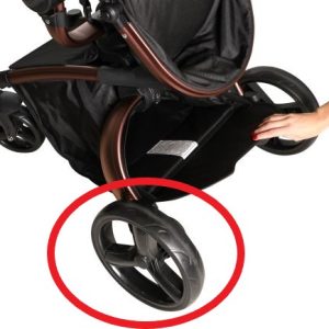 Roda Traseira carrinho Dzieco Vulkan Preta Nova