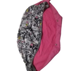 Tecido de capota para carrinho Burigotto Rio K rosa com estampa