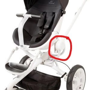 Joelho para o carrinho Quinny Moodd preto ou branco (dobradiça lateral)