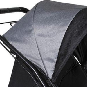 Tecido De Capota Para Carrinho Galzerano Maranello II Cinza Com Preto