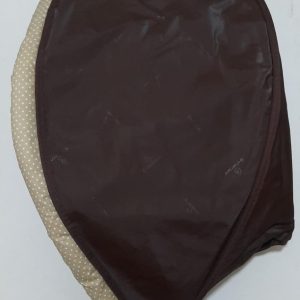 Tecido De Capota Para Carrinho Galzerano Milano Reversível I E II Marrom Com Bege Estampado De Bolinha