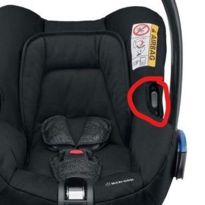 Botão lateral do bebe conforto Maxi Cosi